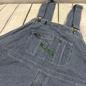 Key Imperial Bib Overalls Mens 60X30 Blue Hickory Stripe Railroad Work Farmer